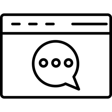 Web sohbet renk çizgisi vektörü simgesi 