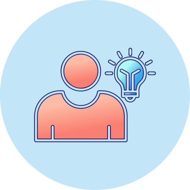 Fikir simgesinin vektör illüstrasyonu 