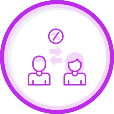 Kişiler Arası Zeka simgesi, vektör illüstrasyonu 