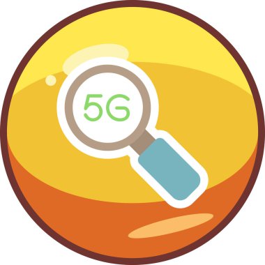 Büyüteçle 5G Ağ Simgesini Ara