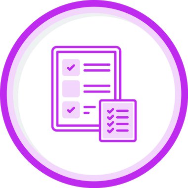 Kontrol listesi. Web simgesi basit illüstrasyon 