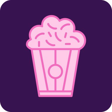 Patlamış mısır. Web simgesi basit illüstrasyon                                  