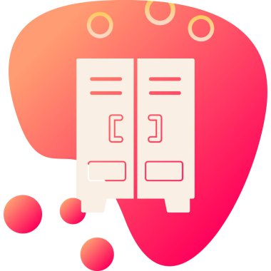 Dolap. Web simgesi basit illüstrasyon  