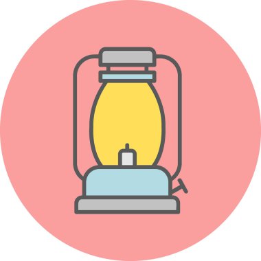 Gaz Lambası simgesinin vektör illüstrasyonu