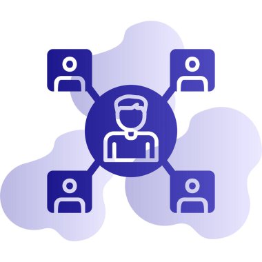 personel dış kaynak simgesi, vektör illüstrasyonu basit tasarım