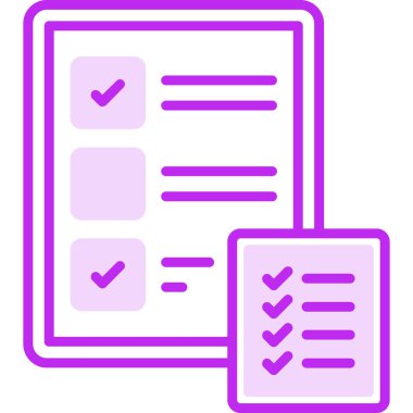 Kontrol listesi. Web simgesi basit illüstrasyon 