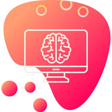 bilgisayar ekranı simgesi, vektör illüstrasyonu basit tasarım