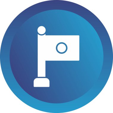 Japonya bayrak ikonu vektör illüstrasyonu