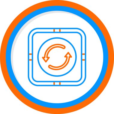 Repeat web icon, vector illustration