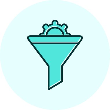 Vektör illüstrasyon Huni ağ simgesi 