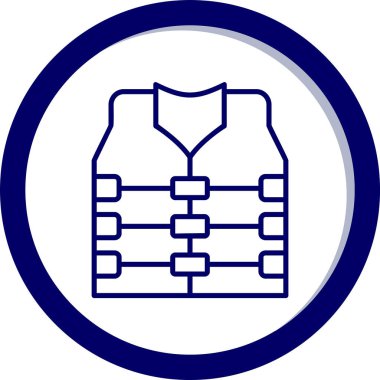 Can yeleği. Web simgesi basit illüstrasyon
