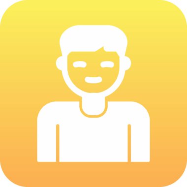  Erkek kullanıcı. Web simgesi basit illüstrasyon