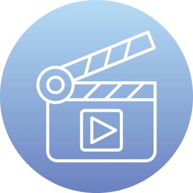 El çırpma tahtası web simgesi basit illüstrasyon 