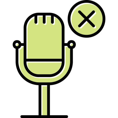 Mikrofon. Web simgesi basit illüstrasyon 