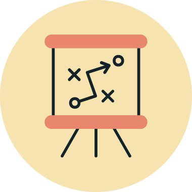 Strateji Simgesi Vektör illüstrasyonu 