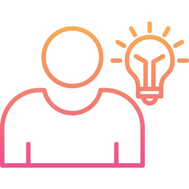 Fikir simgesinin vektör illüstrasyonu 