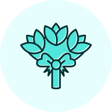 Çiçek buketi. Web simgesi basit illüstrasyon