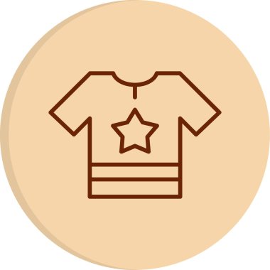 Gömlek simgesi, vektör illüstrasyonu basit tasarım