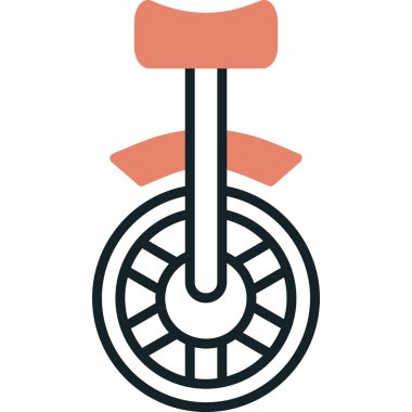 Tek tekerlekli bisiklet. Web simgesi basit illüstrasyon