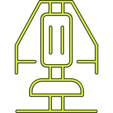 Chest Press makine simgesinin vektör illüstrasyonu