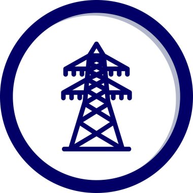 elektrik kulesi simgesi, vektör illüstrasyonu