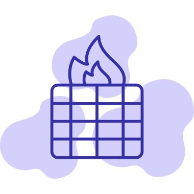 Ateş vektörü simgesini ateşle 