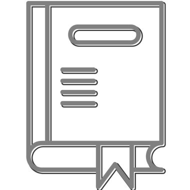 kitap web simgesi, vektör illüstrasyonu 