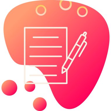 belge ve kalem simgesi düz tasarım