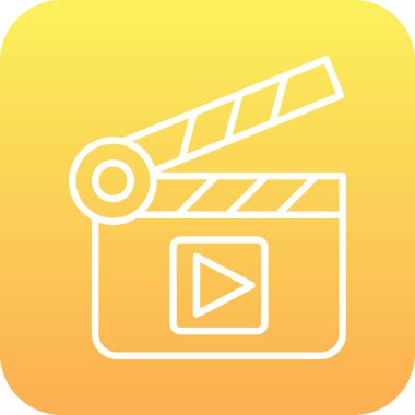 El çırpma tahtası web simgesi basit illüstrasyon 