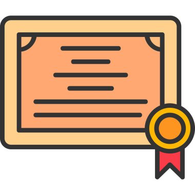 Sertifika. Web simgesi basit tasarım