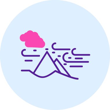 Kum fırtınası web simgesi, vektör illüstrasyonu