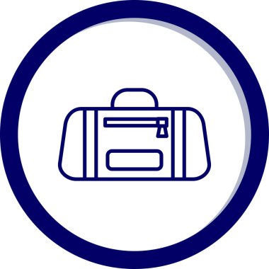 Spor çantası simgesi, vektör illüstrasyonu