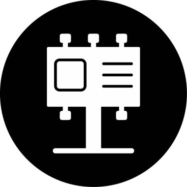 Billboard web simgesi, vektör çizim 