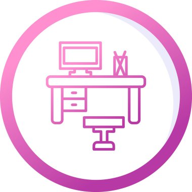 işyeri web simgesi vektör illüstrasyonu