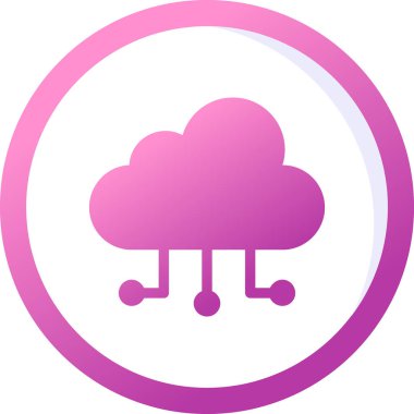 bulut hesaplama ağ simgesi, vektör illüstrasyonu 