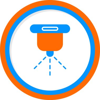 Moda biçimi izole edilmiş arkaplanda fıskiye simgesi           