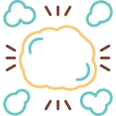 Bulutlar. Web simgesi basit illüstrasyon