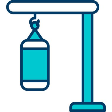 Boks çantası ikon vektör illüstrasyonu