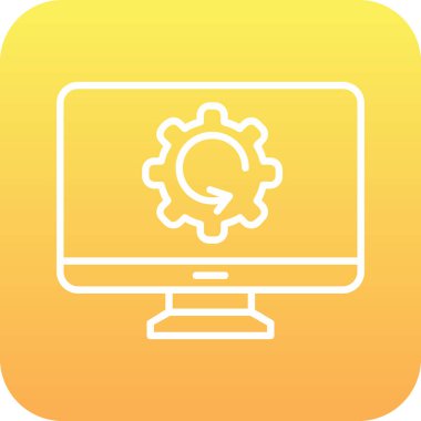 Veri işleme simgesi, vektör illüstrasyonu 