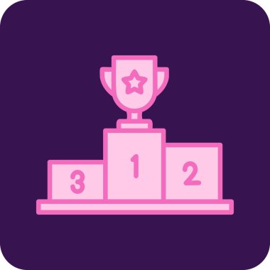 Kazanan kupa ikonu. özet çizimi 