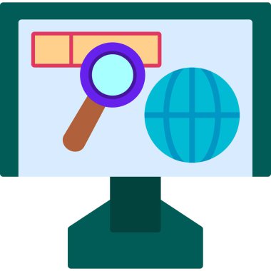 Dünyanın vektör illüstrasyonu modern simgeyi ara