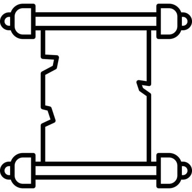 Papyrus Simgesi Basit Vektör İllüstrasyonu