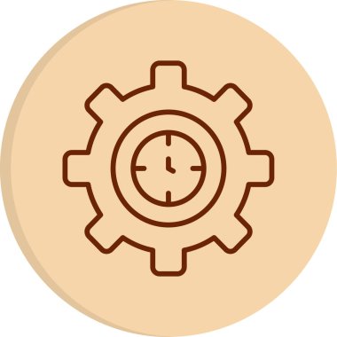 Zaman yönetimi simgesinin vektör illüstrasyonu 