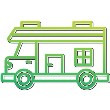 Eğlence aracı simgesi, vektör illüstrasyonu basit tasarım