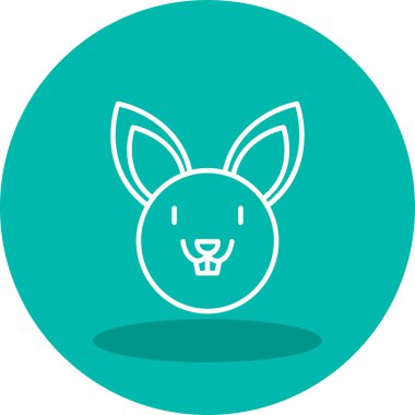 Tavşan. Web simgesi basit illüstrasyon 