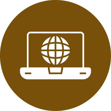 İnternet web simgesi basit illüstrasyon 