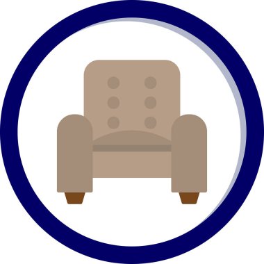 Kol Koltuğu Web simgesi basit illüstrasyon