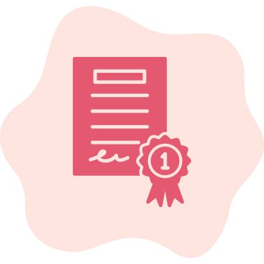 Sertifika. Web simgesi basit tasarım