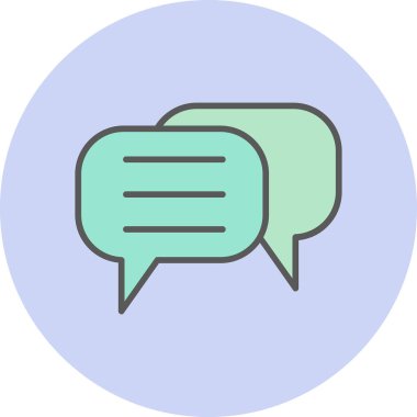 Sohbet simgesi vektör illüstrasyonu 