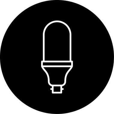 Ampul. Web simgesi vektör illüstrasyonu